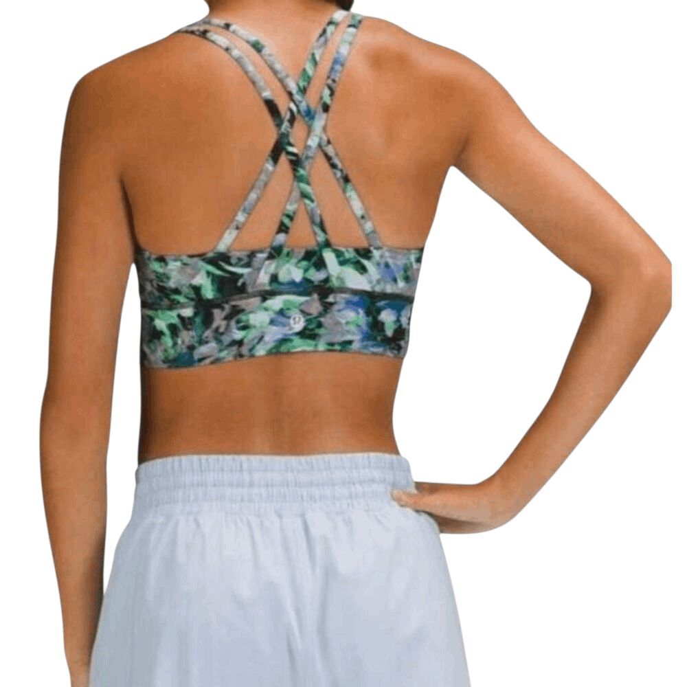 LULULEMON ATHLETICA Energy Bra Long Line, Medium Support, B-C Cup Size 4